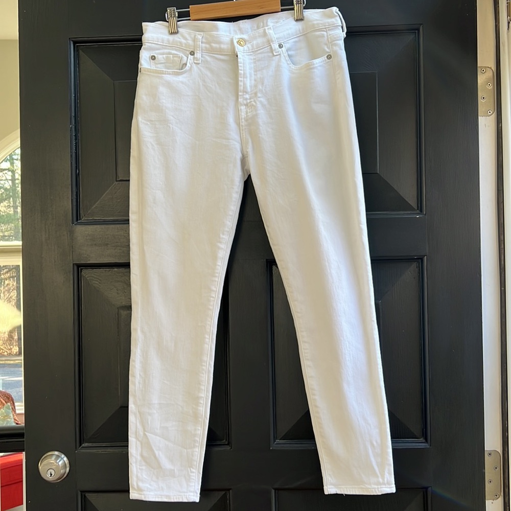7 For All Mankind White Jeans